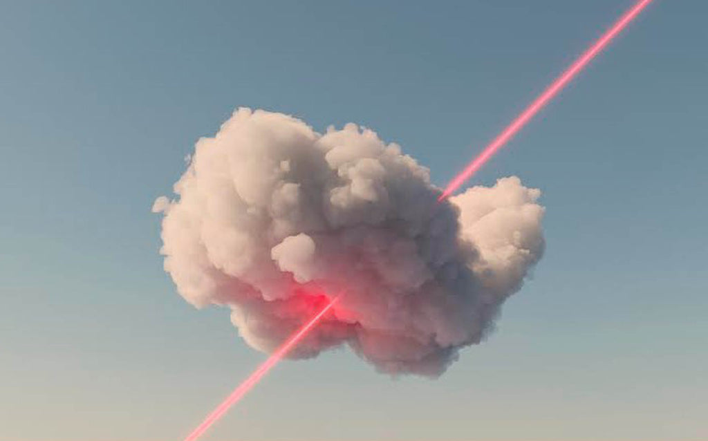 Cloud on gradient background with pink neon light going through the middle - 7 tips to help you quit smoking quicker - Ripple+