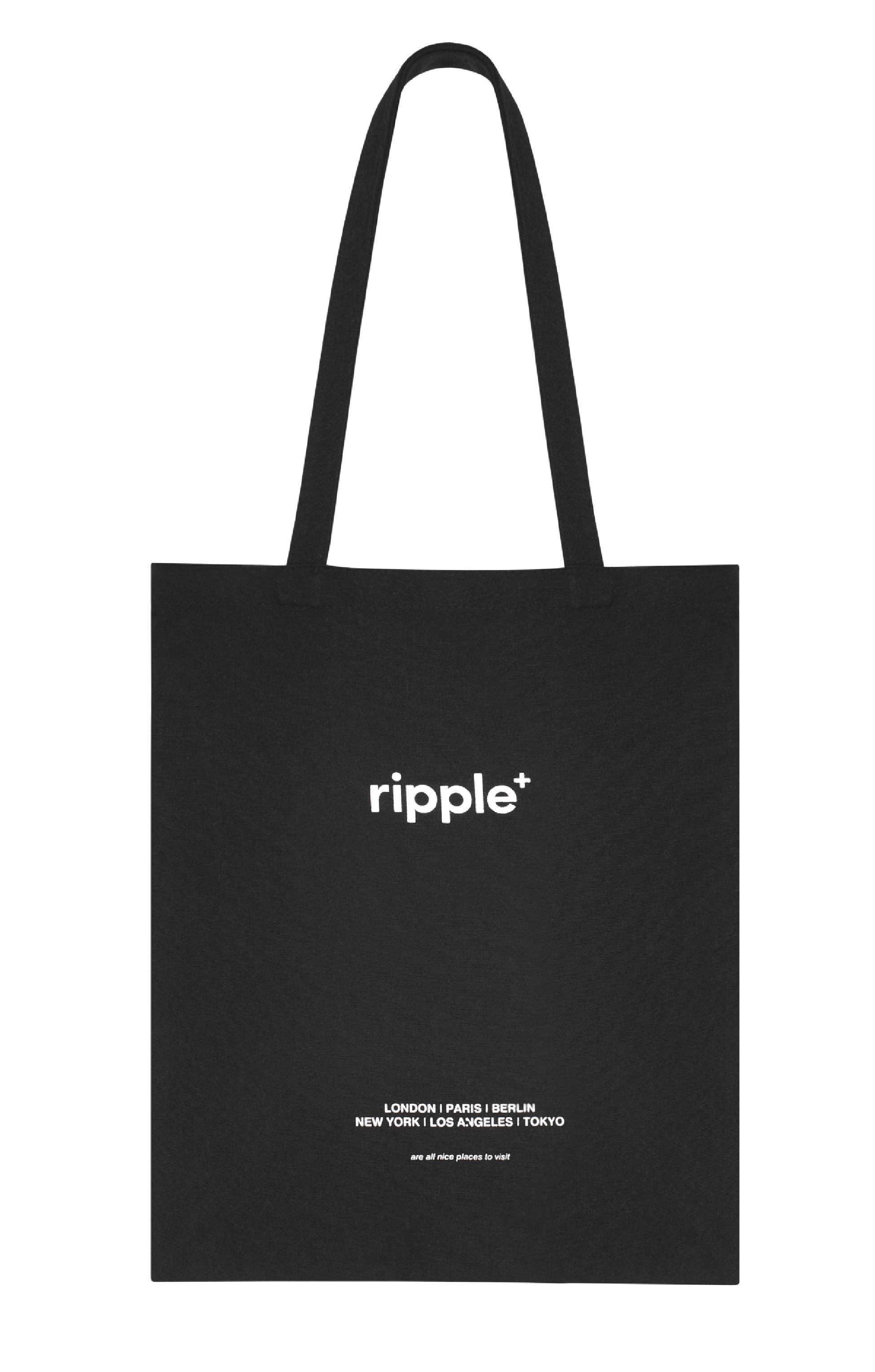 Ripple’s Black Canvas Tote Bag